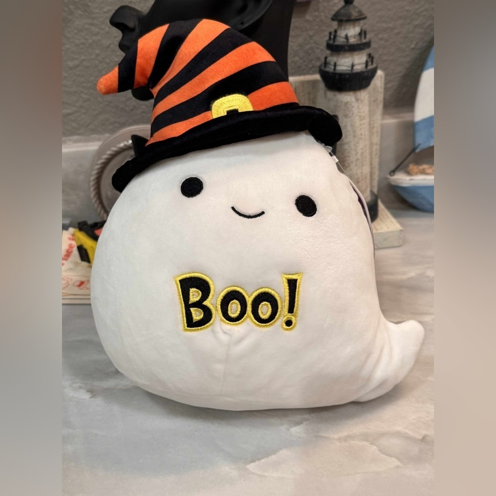 Grace Squishmallows Ghost with Witch Hat Halloween